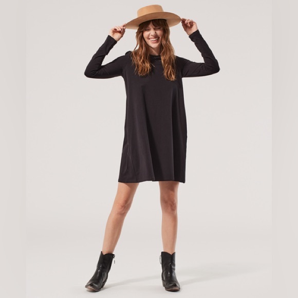 PACT - Women's Black Swing Dress S - Picture 1 of 2